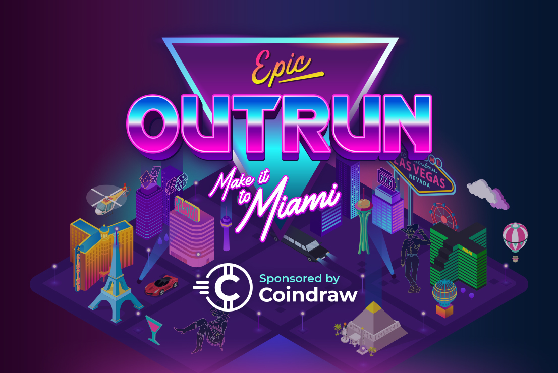Epic Outrun: Make it to Miami is the biggest casino promotion of the summer, avaliable at Slots of Vegas, Dreams, and CryptoLoko.