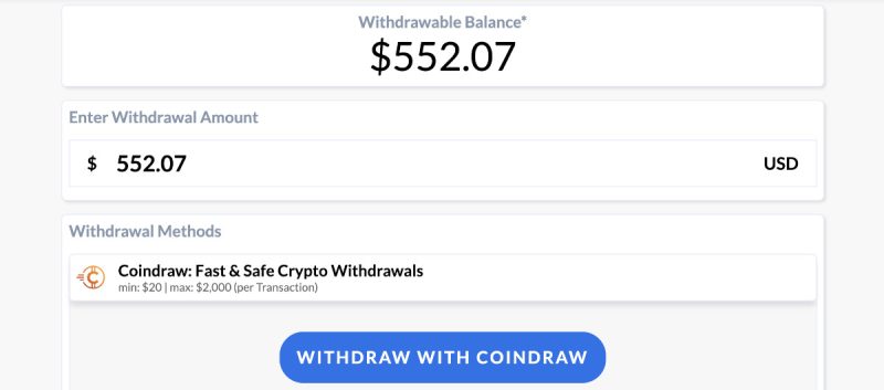 Coindraw casino withdrawal cashier example