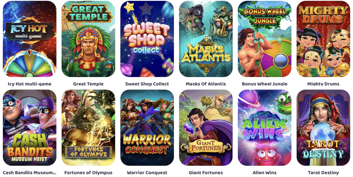 A few of the slot games from RealTime Gaming available to play at Dreams Casino.