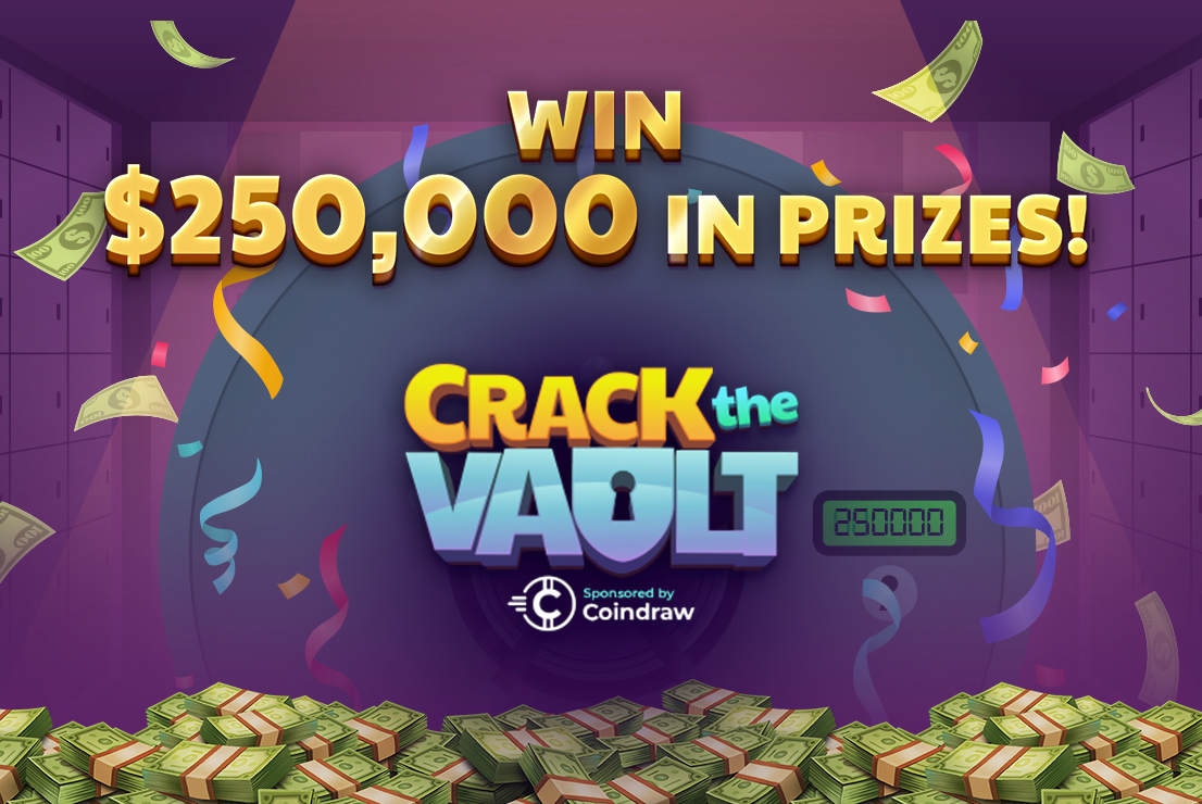 Win $250,000 in prizes in Crack the Vault, sponsored by Coindraw, now live at Raging Bull Casino