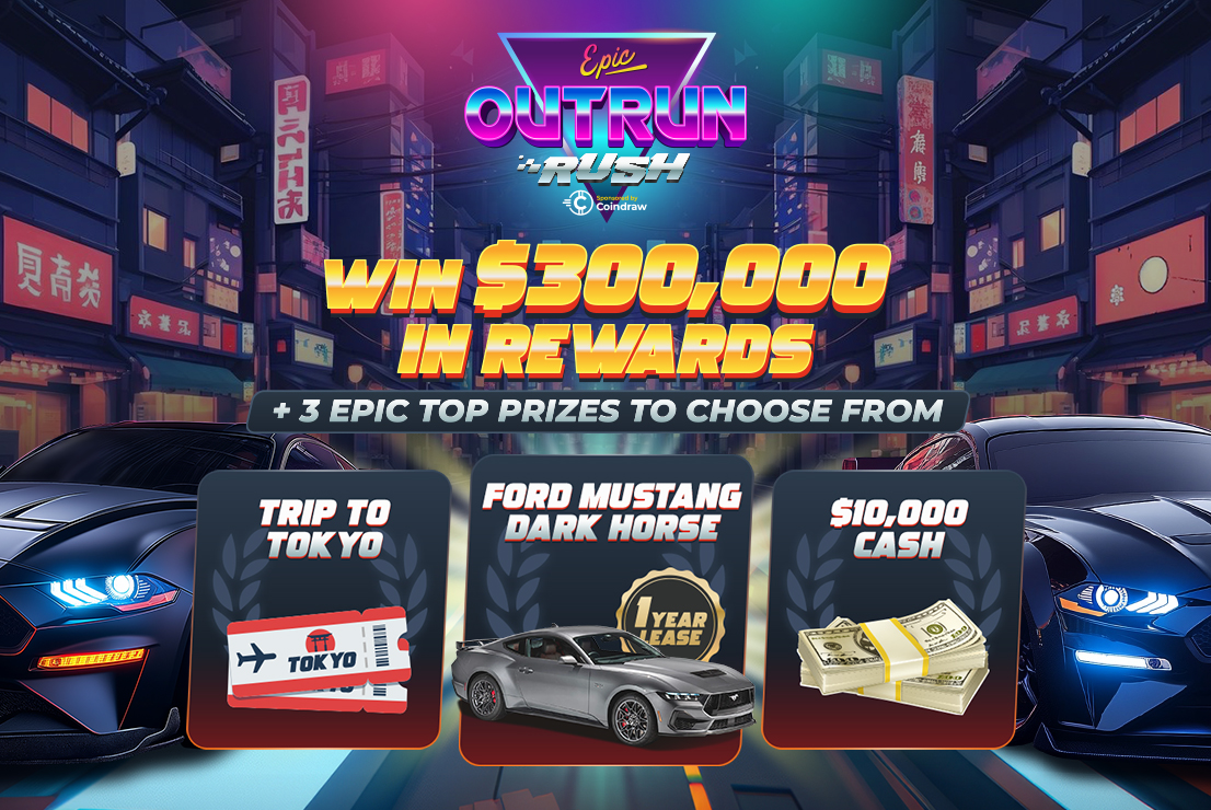 Epic Outrun Rush is live at Slots of Vegas, win three amazing prizes!